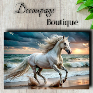 Oceaan Stalpaard Decoupage Tissuepapier