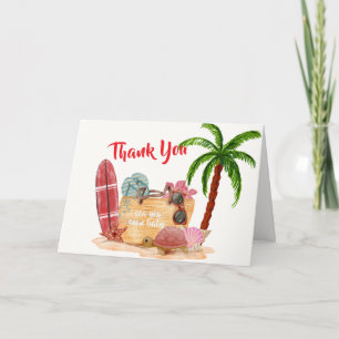 Oceaan Surf Palm Boom Baby Shower  Bedankkaart
