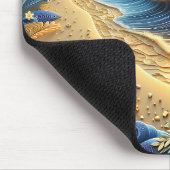 oceaan Uitzicht tropisch papier quilling effect Muismat (Hoek)