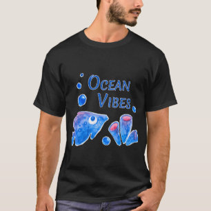 Oceaan Vibes Aquarel handgetekend T-shirt