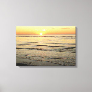 Oceaan Zonsondergang Cape Cod Fotografie Wand Kuns Canvas Afdruk
