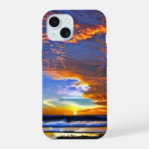 Oceaan Zonsondergang Phonehoesje iPhone 15 Hoesje