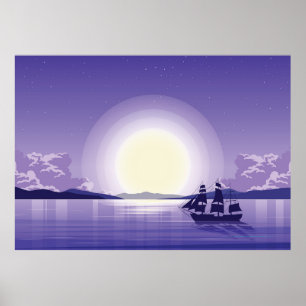 oceaanachtergrond poster