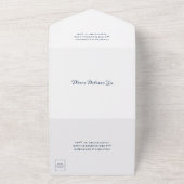 Oceaanaquarel Kust Bruiloft All In One Uitnodiging (Buitenkant)