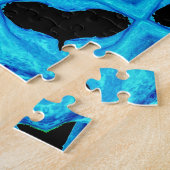 Oceaanblauw Legpuzzel (Zijkant)