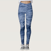 oceaanblauw water leggings (Voorkant)
