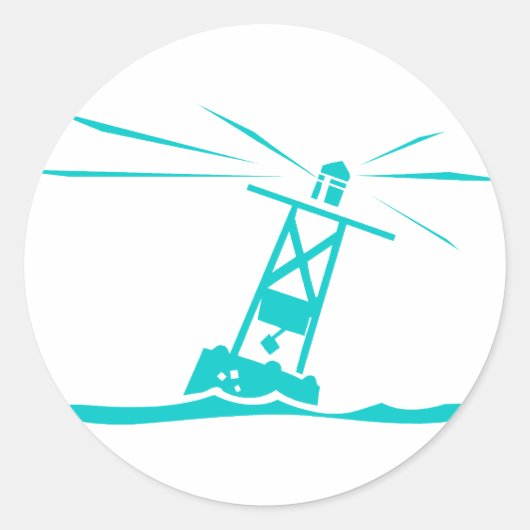 Oceaanboei Ronde Sticker (Voorkant)