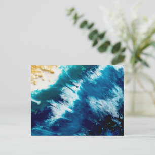 Oceaanepoxyhars, zee, golf briefkaart