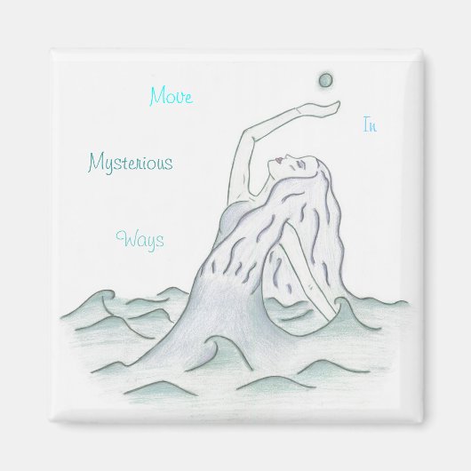 Oceaangodin met maan magneet (Voorkant)