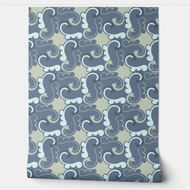  oceaangolf behang (Afrollen)