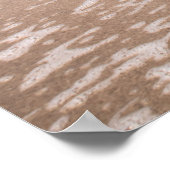 oceaangolven die het zand op het strand bedekken poster (Hoek)