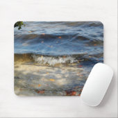 Oceaangolven en bladeren Mousepad Muismat (Met muis)