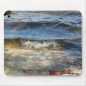 Oceaangolven en bladeren Mousepad Muismat (Voorkant)
