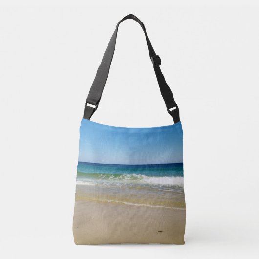 Oceaangolven en strand crossbody tas (Voorkant)