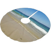 Oceaangolven en zandstrand kerstboom rok (Gekanteld)