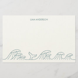 Oceaangolven kust kinder briefpapier