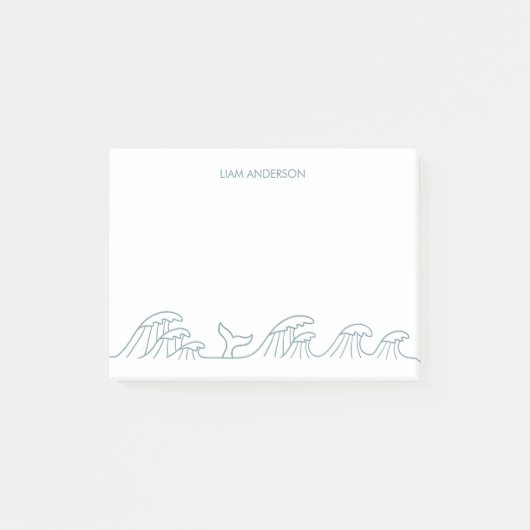 Oceaangolven kust kinder gepersonaliseerd post-it® notes (Voorkant)