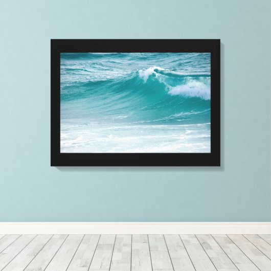 oceaangolven omwikkeld canvas (Insitu (Houten vloer))