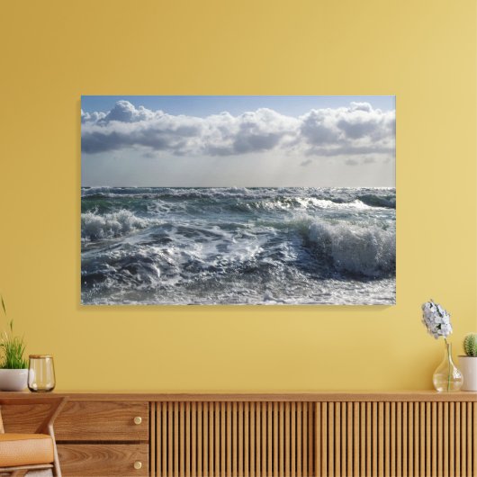 oceaangolven omwikkeld canvas (Insitu (Woonkamer))