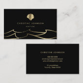 oceaangolven schelp visitekaartje (Voorkant / Achterkant)