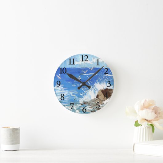 oceaangolven zeekustlandschap ronde klok (Huis)