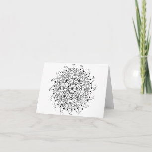 Oceaangolven zen mandala kaart