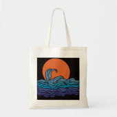 Oceaangolven & zonsondergang tote bag (Voorkant)