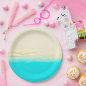 Oceaankust turquoise water mooie papieren borden. papieren bordje (Feest)