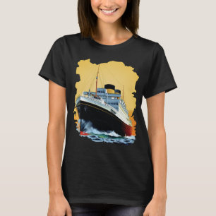 Oceaanlijner Cruise Schip Blauwe Reis T-Shirt
