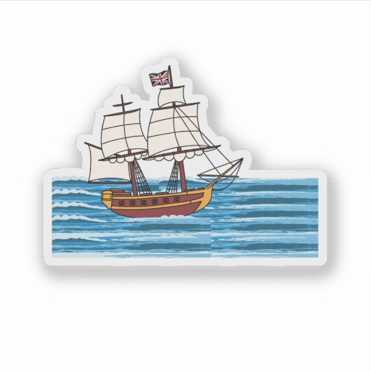oceaanreis sticker (Voorkant)