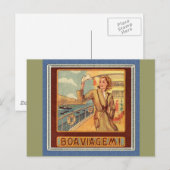 oceaanstomer voor de bontvaart briefkaart (Voorkant / Achterkant)