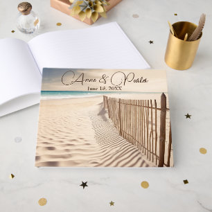 Oceaanstrand hek voor trouwen gastenboek
