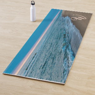 Oceaanstrand Scènes Monogram Initiaal Yogamat