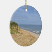 Oceaanstrandfoto Keramisch Ornament (Rechts)