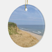 Oceaanstrandfoto Keramisch Ornament (Links)