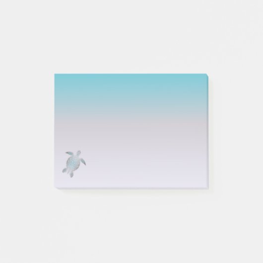 Oceaanthema minimalistisch post-it® notes (Voorkant)
