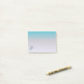 Oceaanthema minimalistisch post-it® notes (Op bureau)