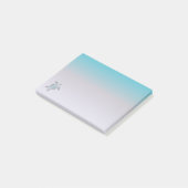 Oceaanthema minimalistisch post-it® notes (Schuin)