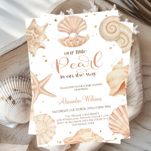 Oceaantje parel baby shower kaart