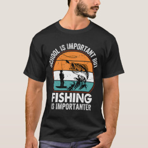 Oceaanvangst Vintage Vissersboot Illustratie T-shirt