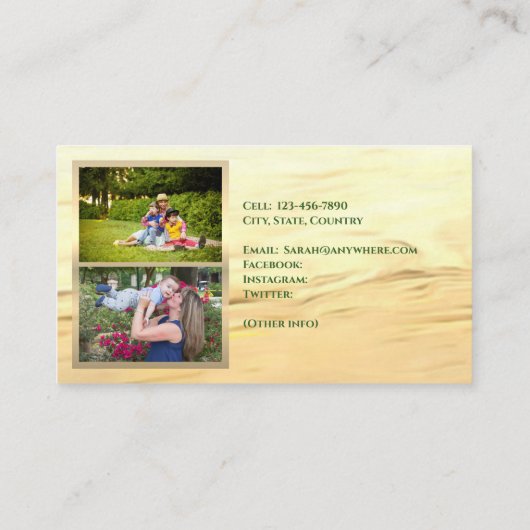 Ocean 0330 Calling Card Contactkaartje (Achterkant)