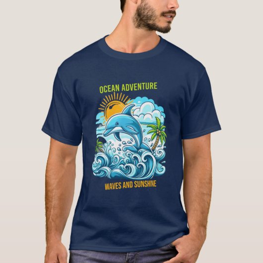 Ocean Adventure: Waves and Sunshine voor shirt (Voorkant)