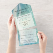 Ocean ・ All in One Wedding Invite All In One Uitnodiging (Afscheurbaar)