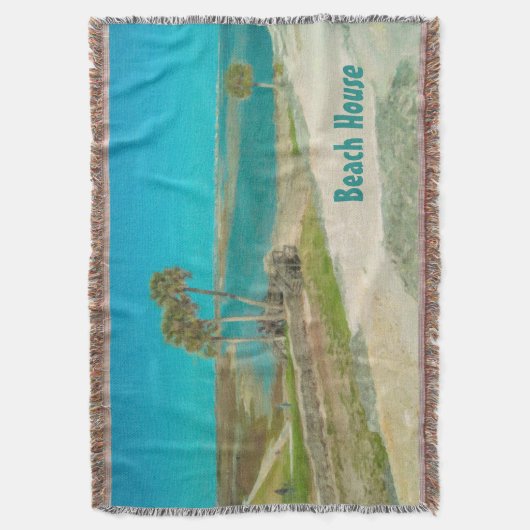 Ocean and Palm Tree Scene nabij St. Augustine Deken (Voorkant Verticaal)