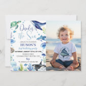 Océan Animal Boy First Birthday Photo Invitation (Devant)