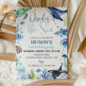 Ocean Animal Boy Turtle Invitation Anniversaire
