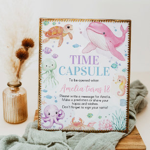 Ocean Animal Onder het Zee Verjaardag Time Capsule Poster