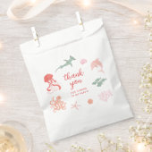 Ocean Animal Pink verjaardagsfeestje Bedankzakje (Geknipt)