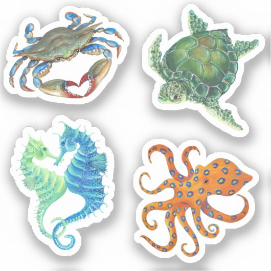 Ocean Animal Stickers (Voorkant)