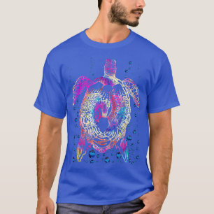 Ocean Animal Tie Dye Tribal Zee Animal Maori Turtl T-shirt